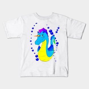 Sea horse unicorn. Mermaids love them :) Kids T-Shirt